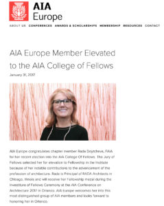 AIA Europe Member Elevated to the AIA College of Fellows — AIA Continental Europe-1